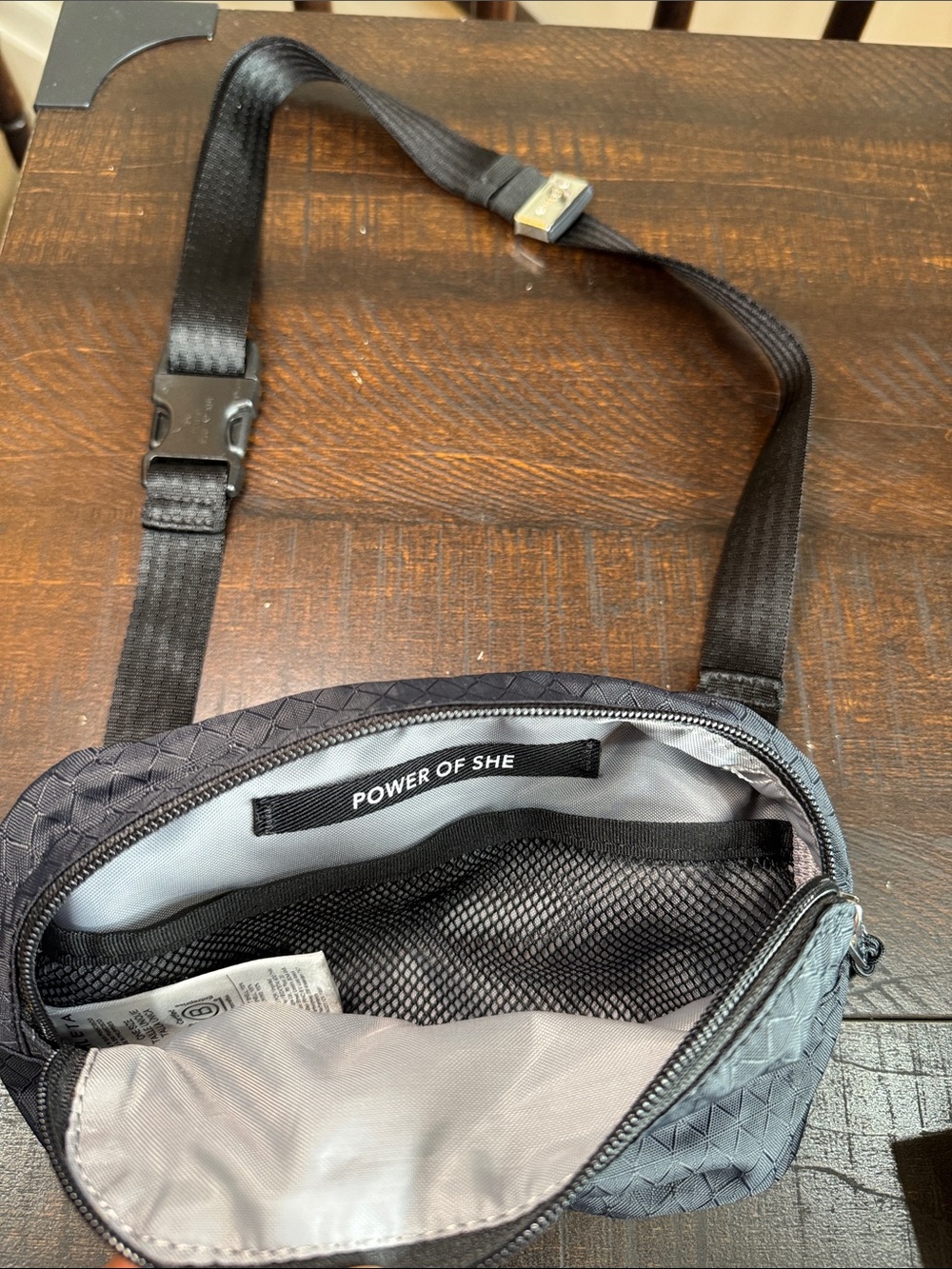 Athleta Black Quilted Women’s Waist/Crossbody Belt Bag - Picture 2 of 4